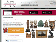 Tablet Screenshot of ancientresourceauctions.com